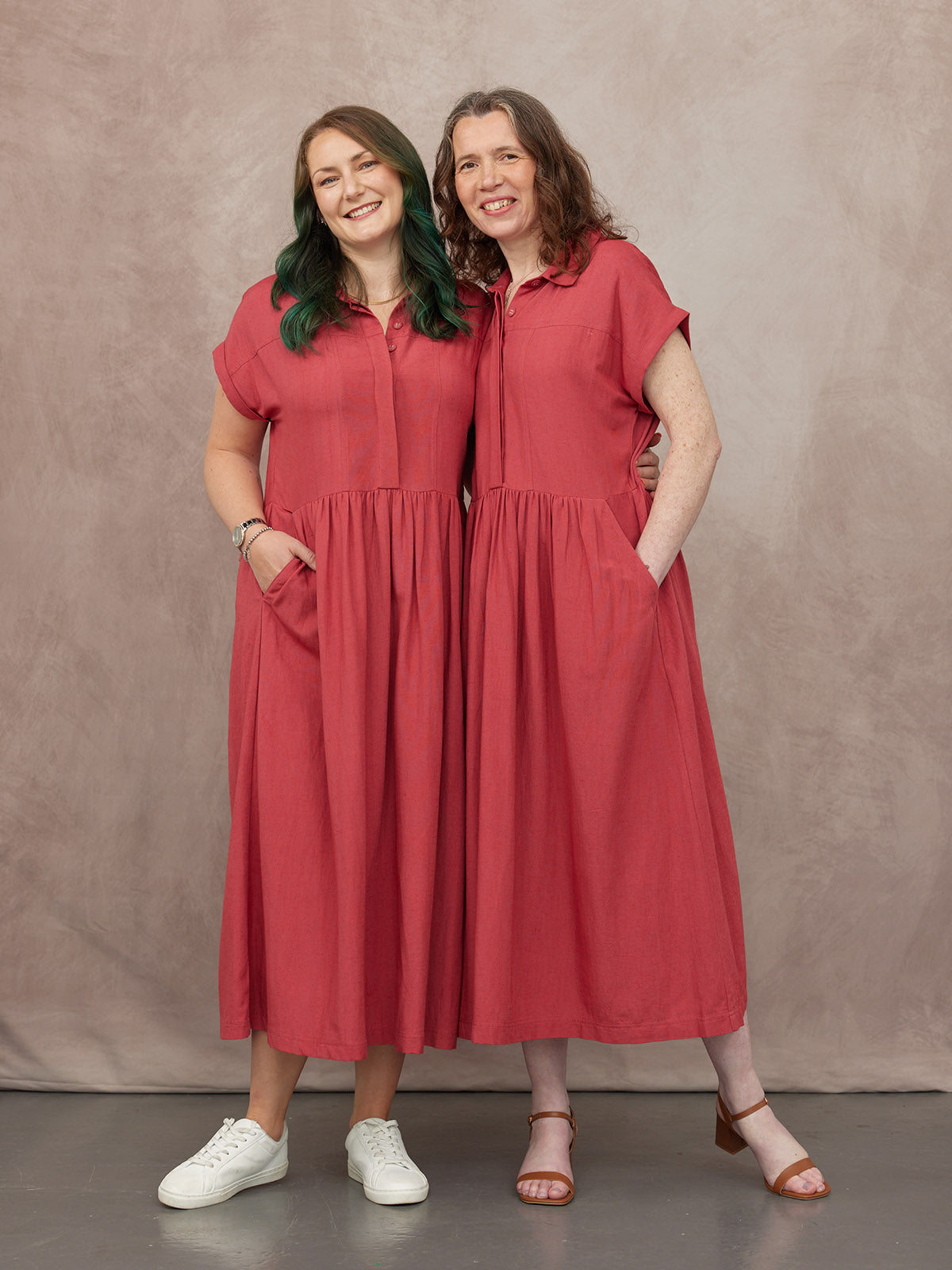 Rhiona Linen Shirt Dress - Rose