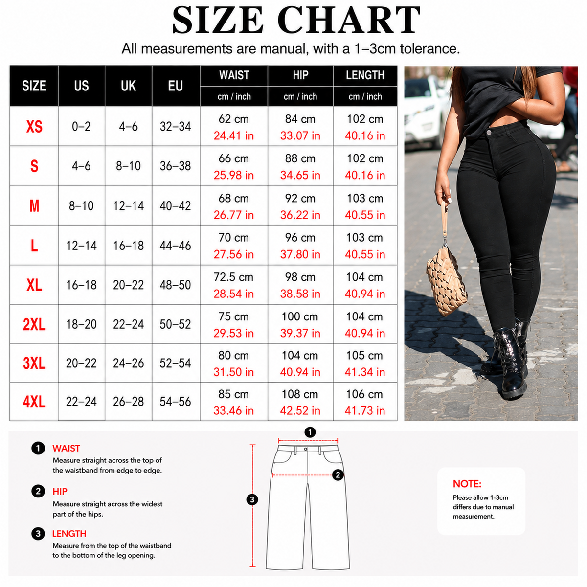 Pantalón Skinny Elástico de Tiro Alto