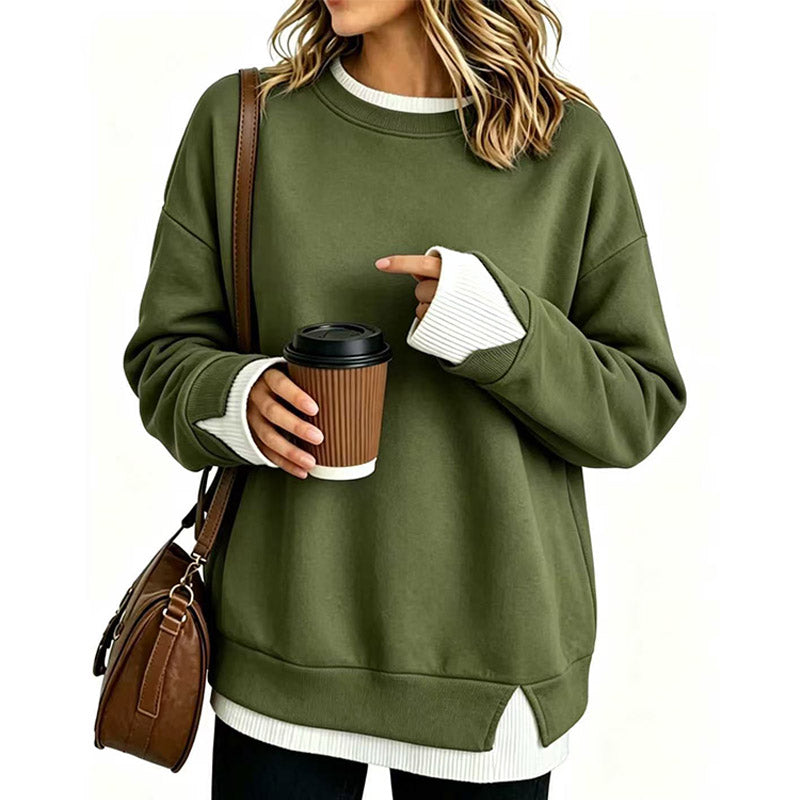 Sudadera Relajada con Detalle de Capas