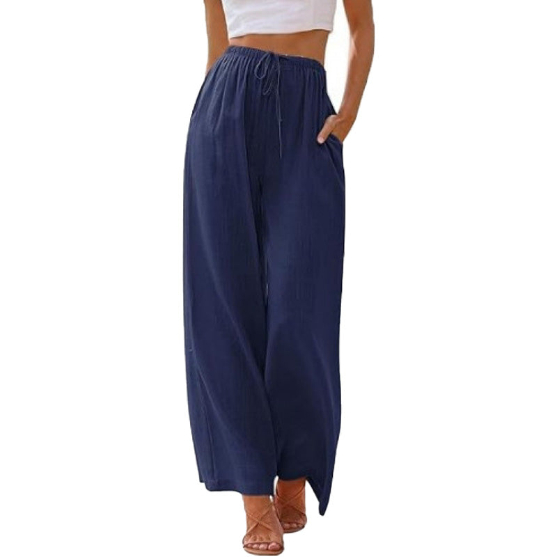 Pantalón Wide-Leg Mezcla de Lino