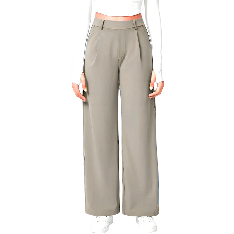 Pantalón Tailored Wide-Leg de Tiro Alto