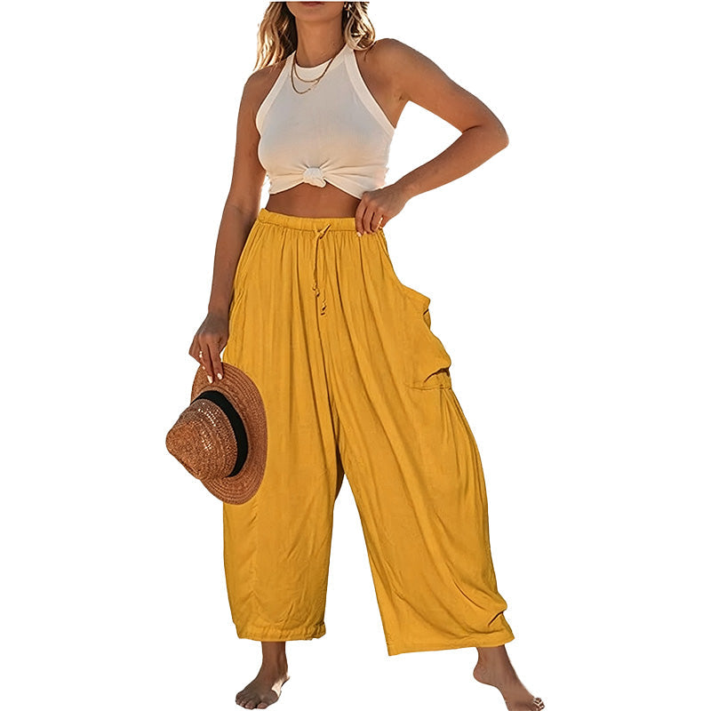 Pantalón Cargo Wide-Leg Relajado