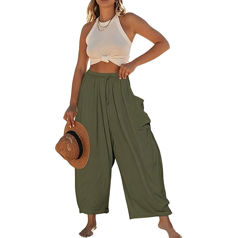 Pantalón Cargo Wide-Leg Relajado