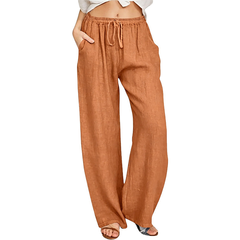 Pantalón Wide-Leg Mezcla de Lino