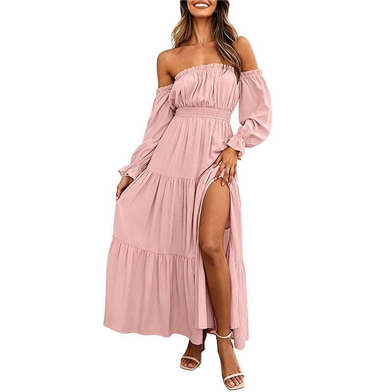 Vestido Boho Verano Hombros Descubiertos