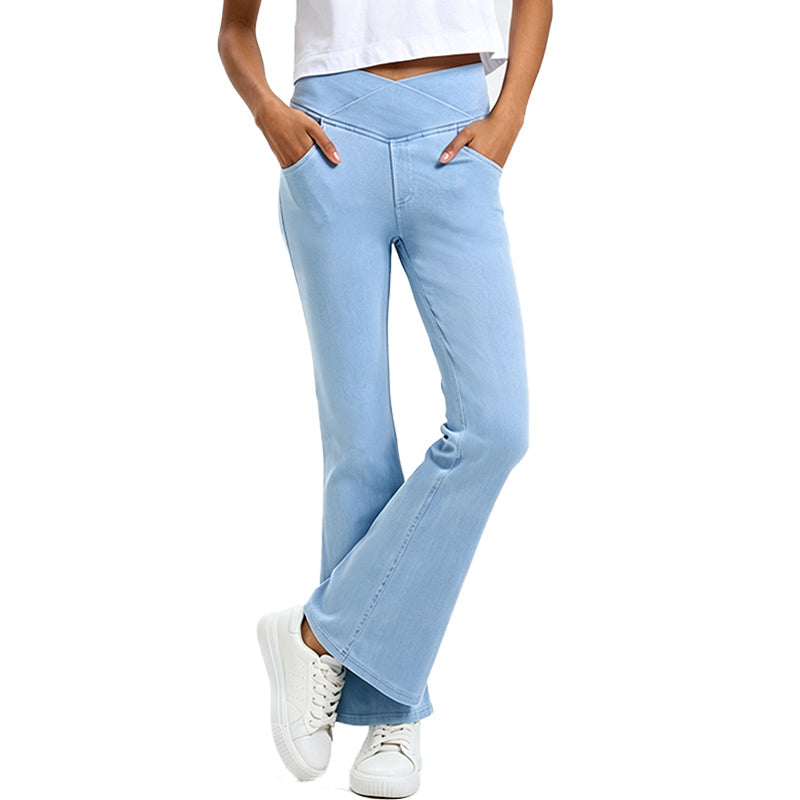 Vaqueros Flare Denim de Tiro Alto
