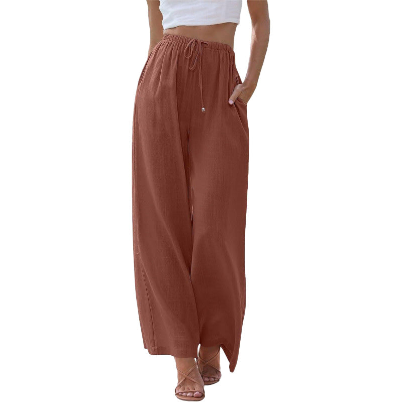 Pantalón Wide-Leg Mezcla de Lino