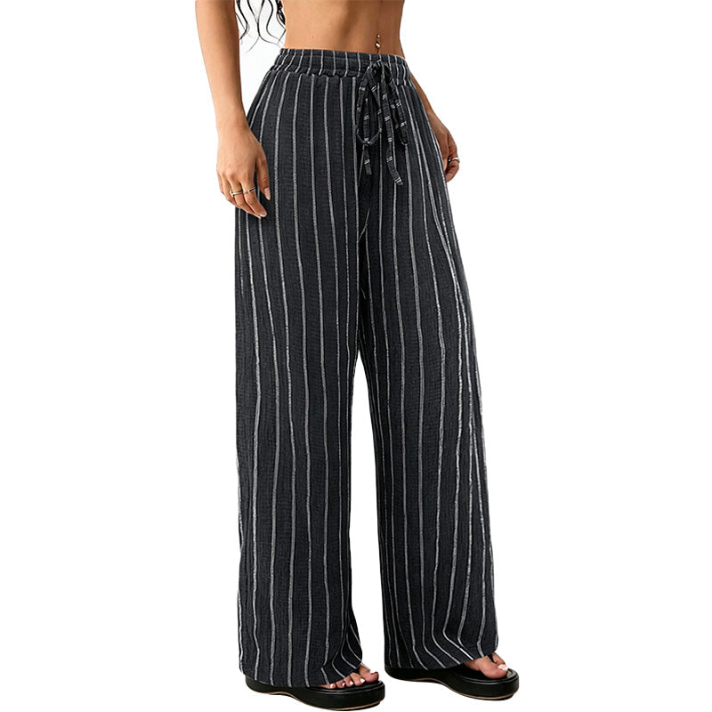 Pantalón Wide-Leg Lounge a Rayas