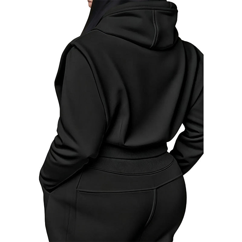 Conjunto Sudadera Cropped y Pantalón Lounge