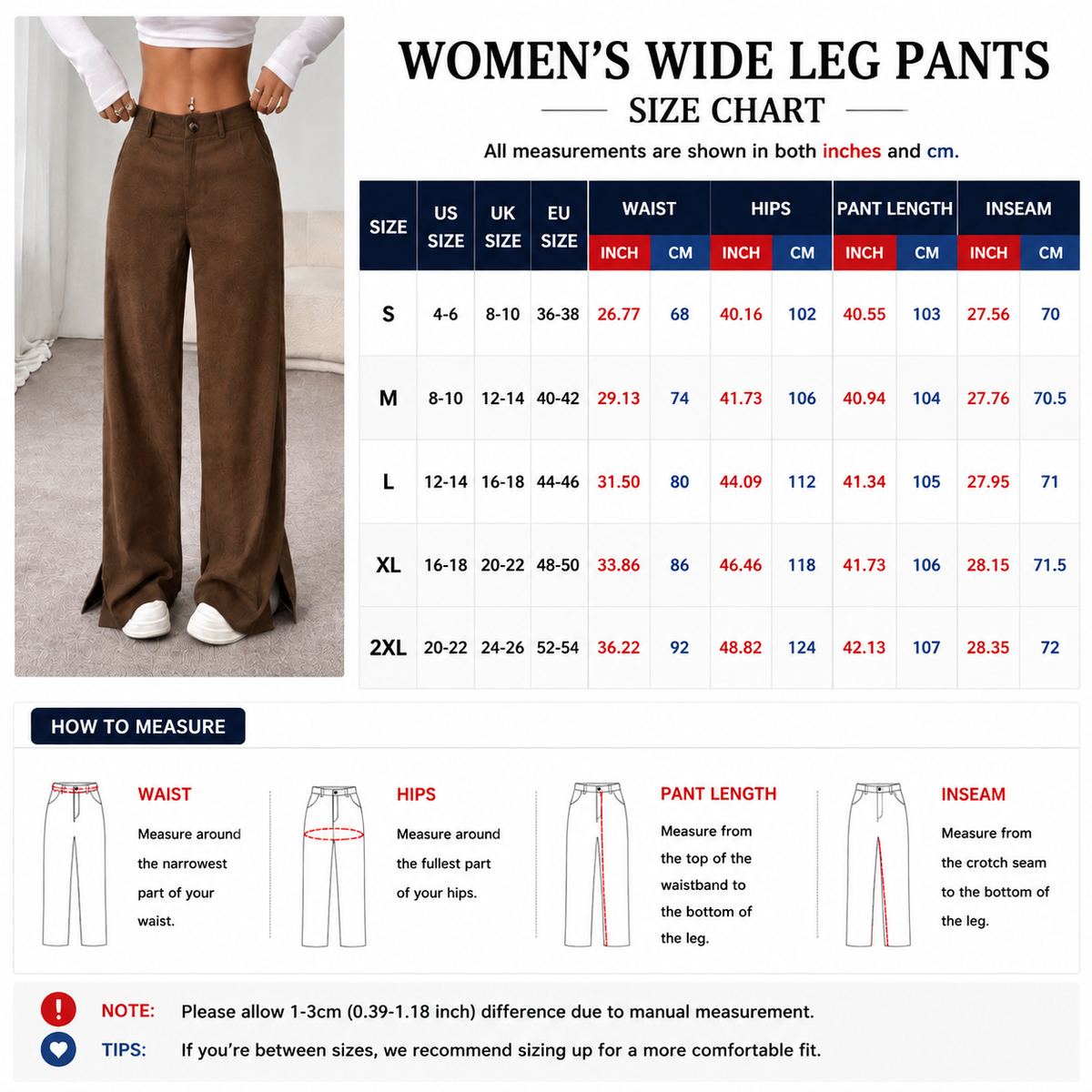 Pantalón Wide-Leg de Tiro Alto