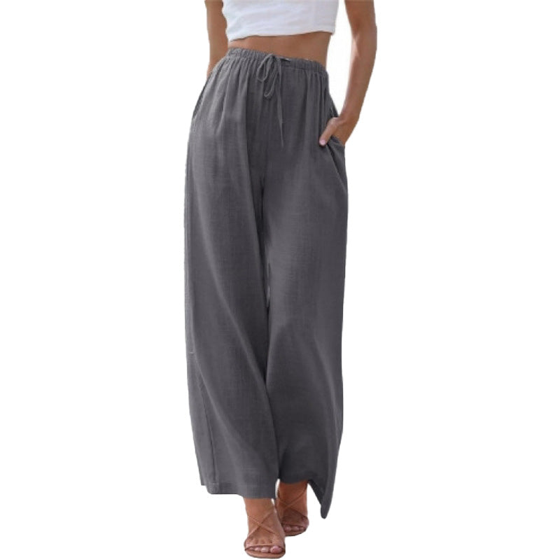 Pantalón Wide-Leg Mezcla de Lino