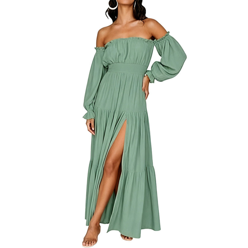 Vestido Boho Verano Hombros Descubiertos