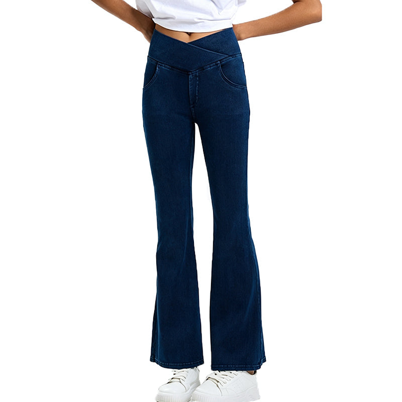 Vaqueros Flare Denim de Tiro Alto