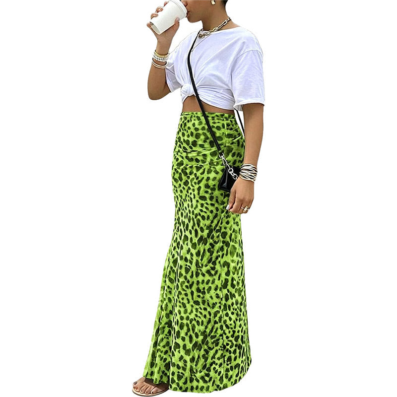 Falda Relajada Estampado Leopardo