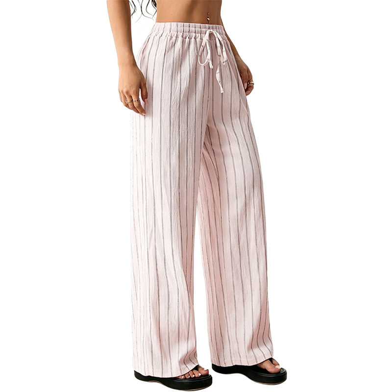 Pantalón Wide-Leg Lounge a Rayas