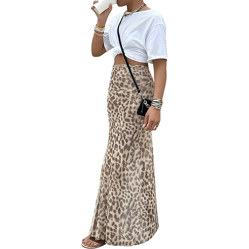 Falda Relajada Estampado Leopardo