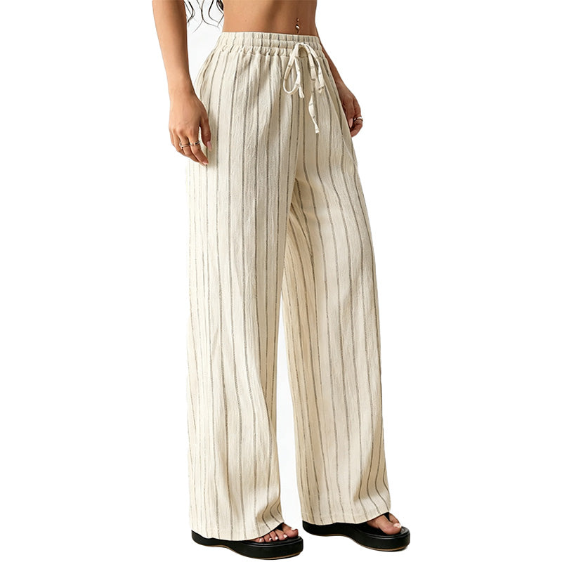 Pantalón Wide-Leg Lounge a Rayas