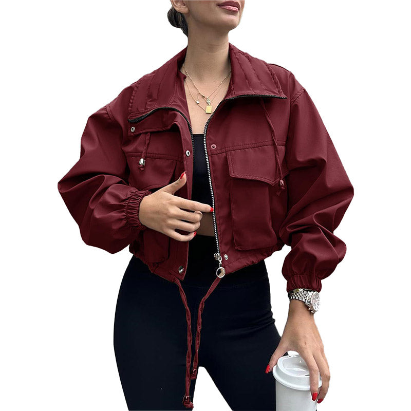 Chaqueta Utility Cropped con Cremallera