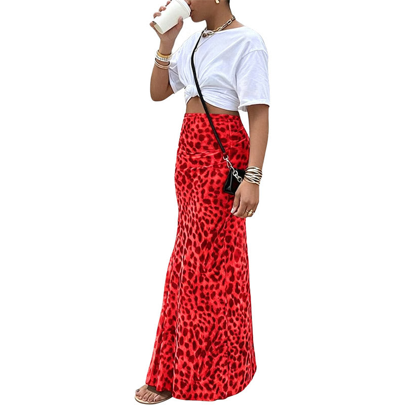 Falda Relajada Estampado Leopardo