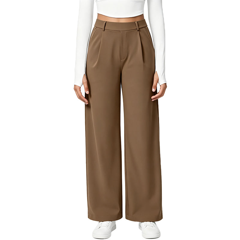 Pantalón Tailored Wide-Leg de Tiro Alto