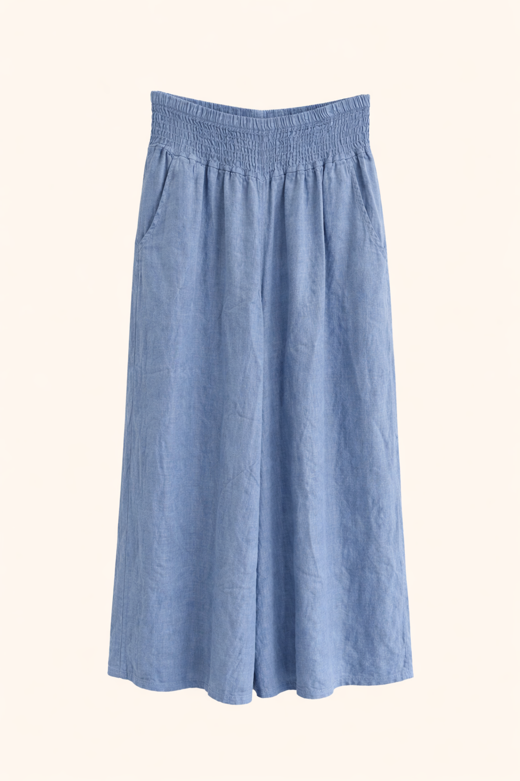 Bárbara linen pants blue jeans