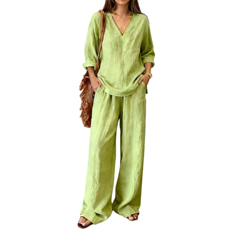 Conjunto Mezcla de Lino Manga Corta