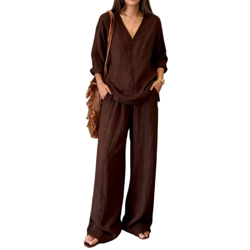 Conjunto Mezcla de Lino Manga Corta