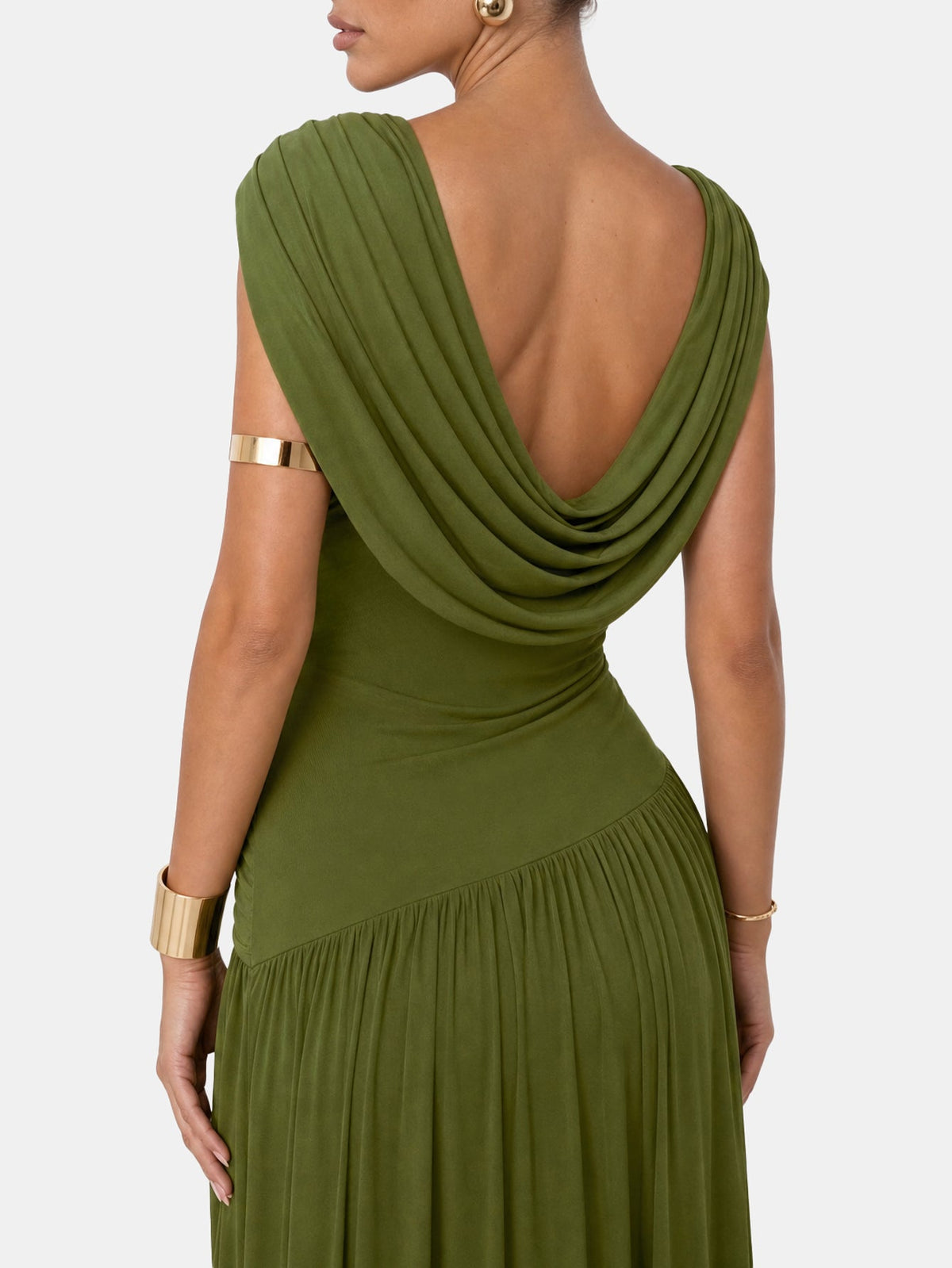 Athena | Vestido Largo Convertible con Escote Cascada