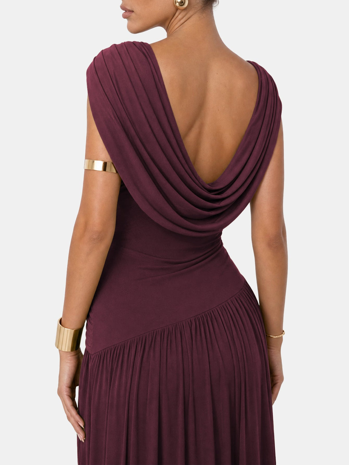 Athena | Vestido Largo Convertible con Escote Cascada