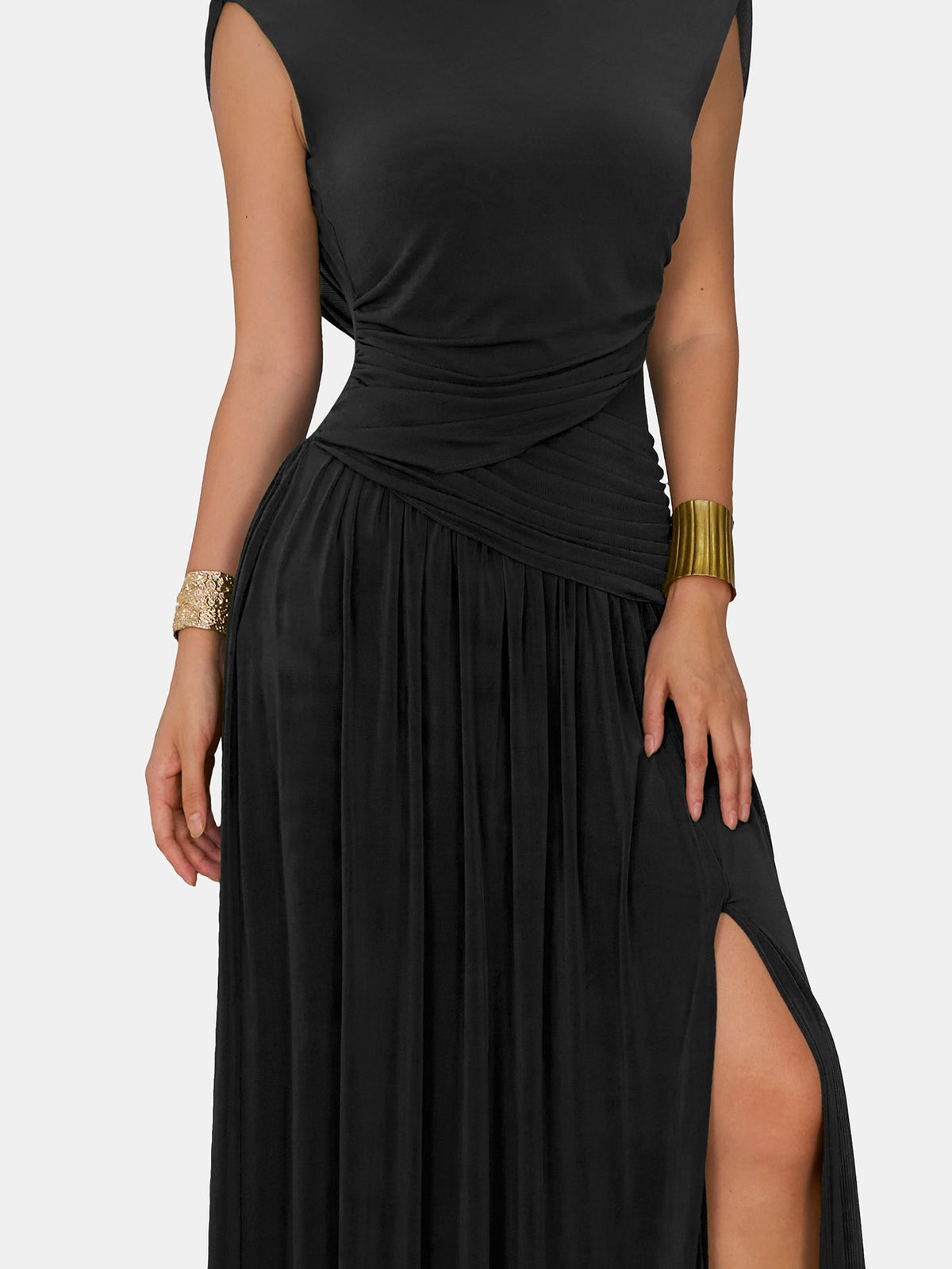 Athena | Vestido Largo Convertible con Escote Cascada