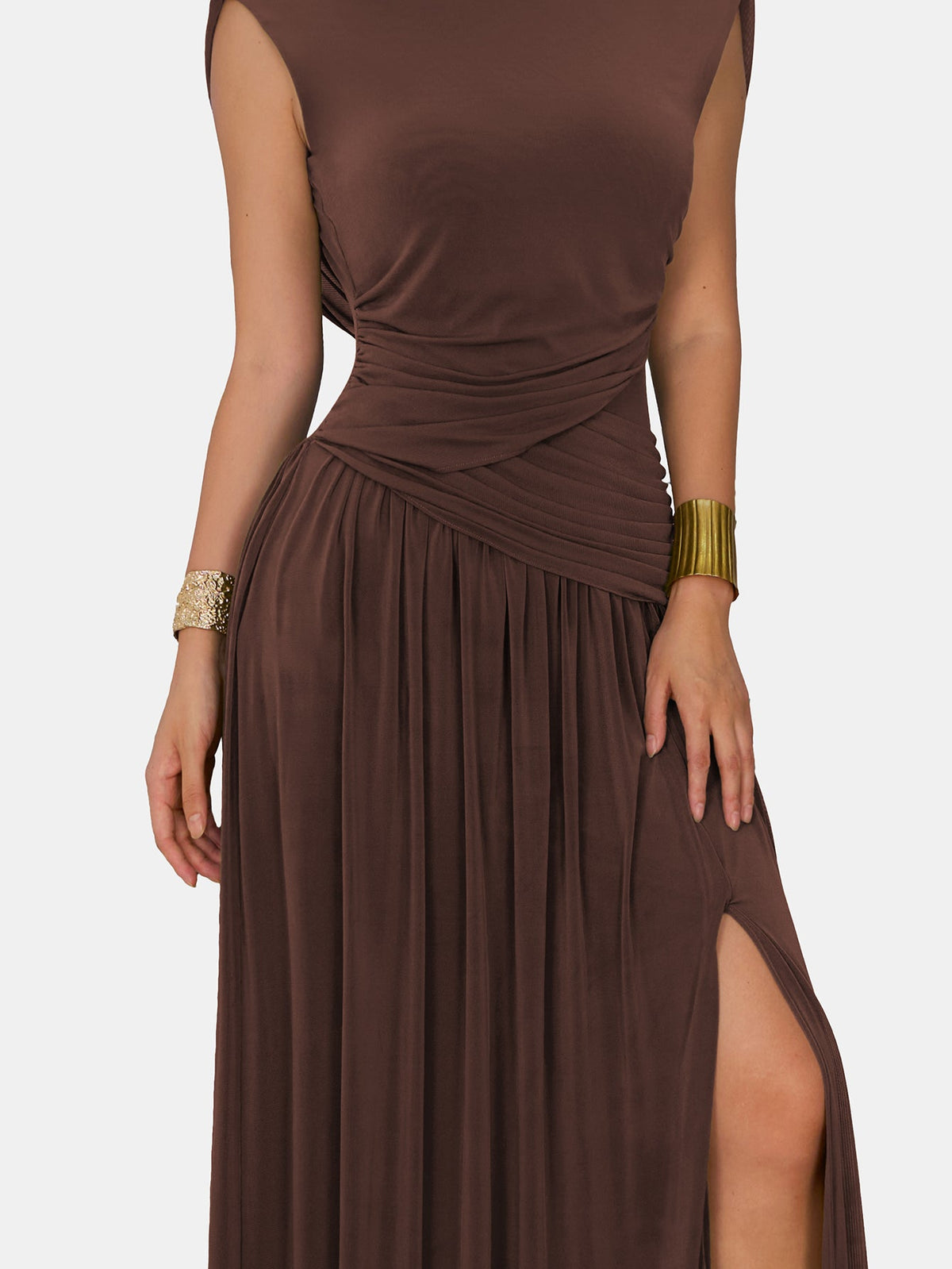 Athena | Vestido Largo Convertible con Escote Cascada