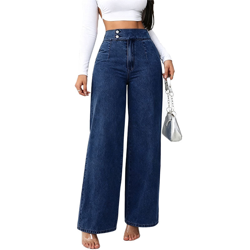 Vaqueros Wide-Leg Denim de Tiro Alto
