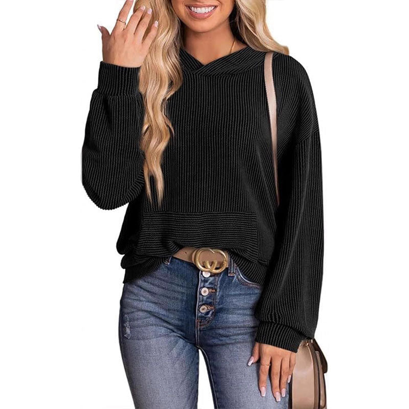 Sudadera Waffle con Capucha Relajada