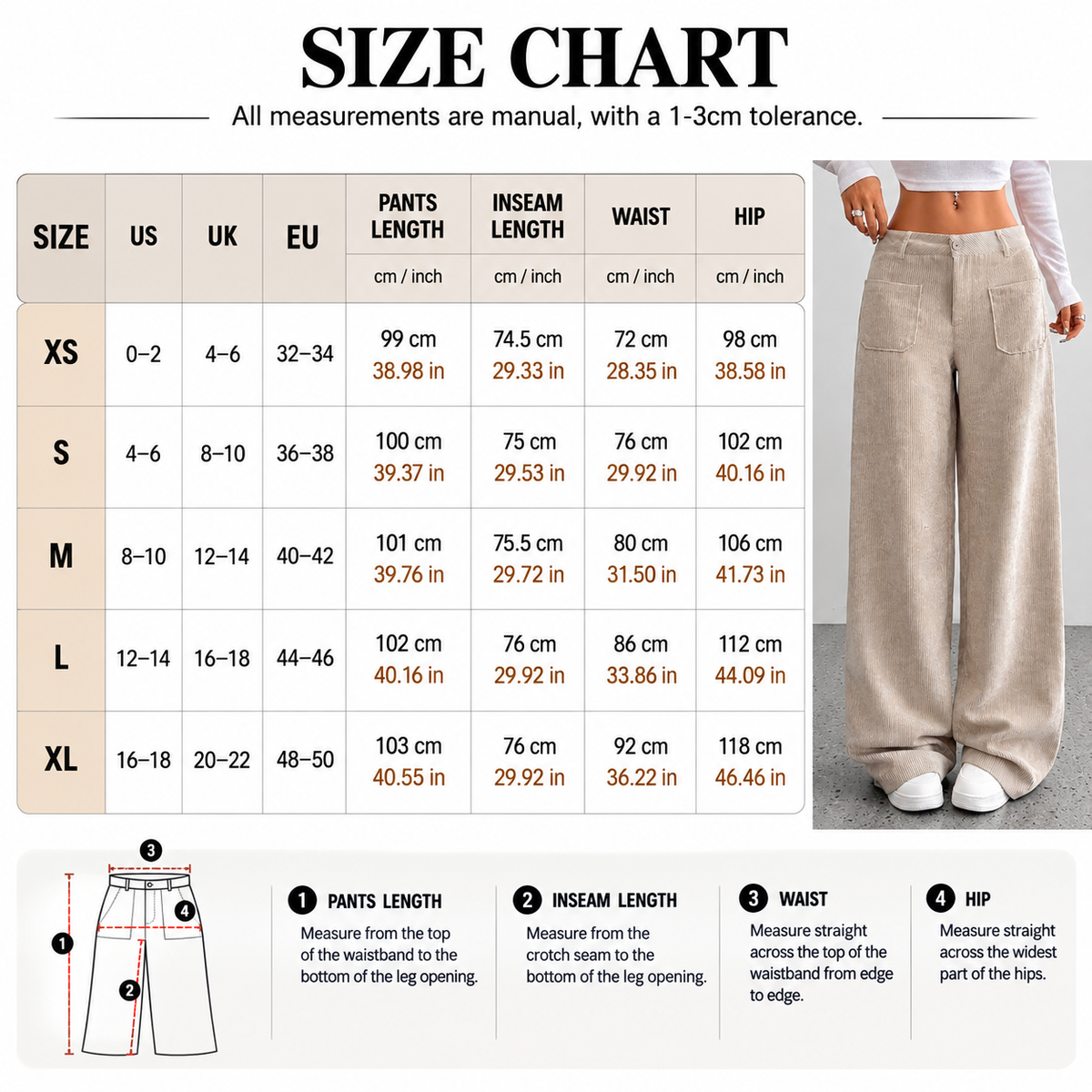 Pantalón Wide-Leg de Pana