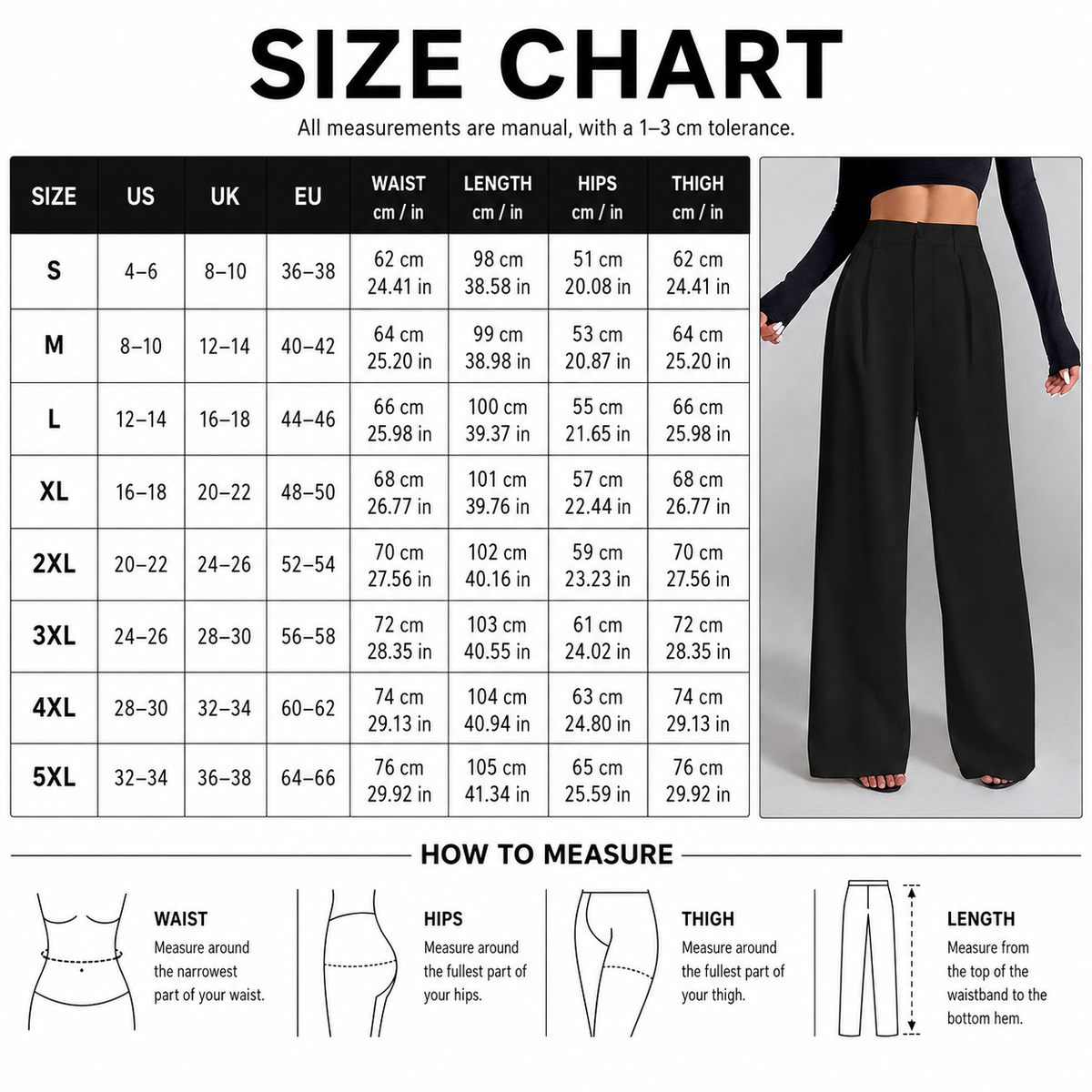 Pantalón Wide-Leg Plisado de Tiro Alto