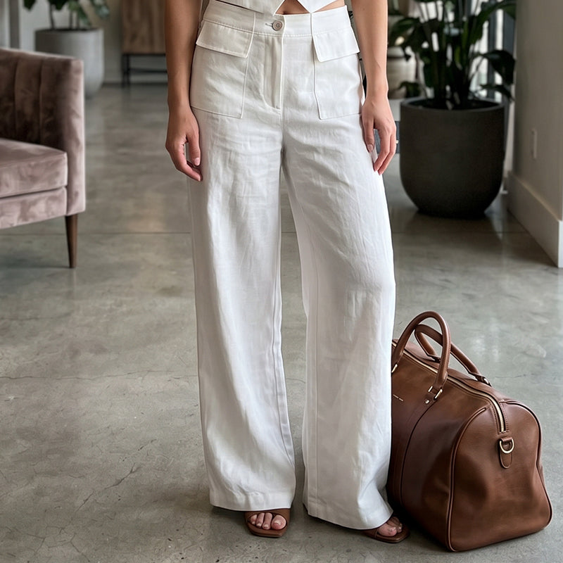 Women's Casual Cotton Linen Loose-Fitting Pants