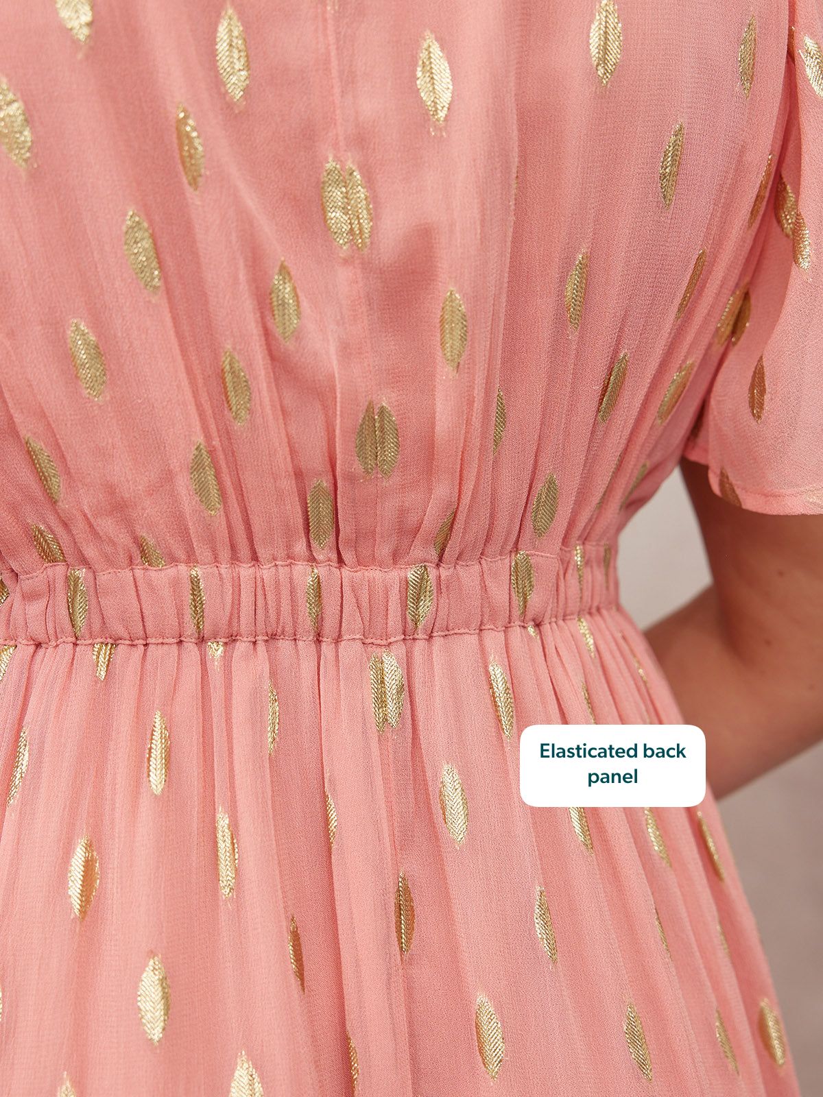 Helena Lurex Dress - Pink & Gold