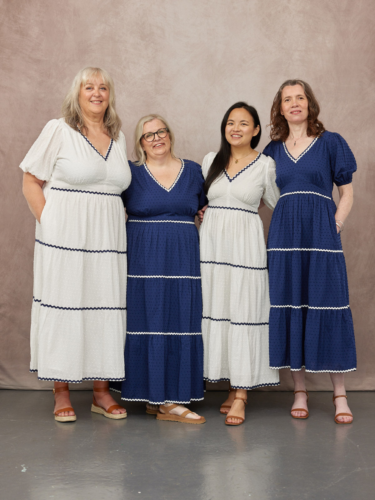 Nelly Ric Rac Dress - Navy & White