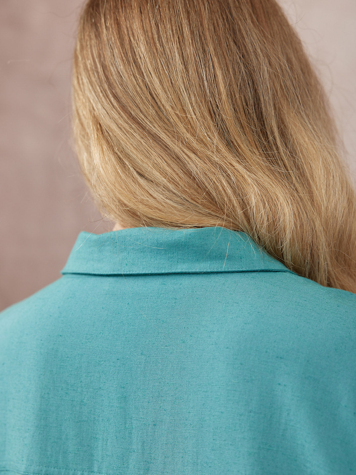 Rhiona Linen Shirt Dress - Teal