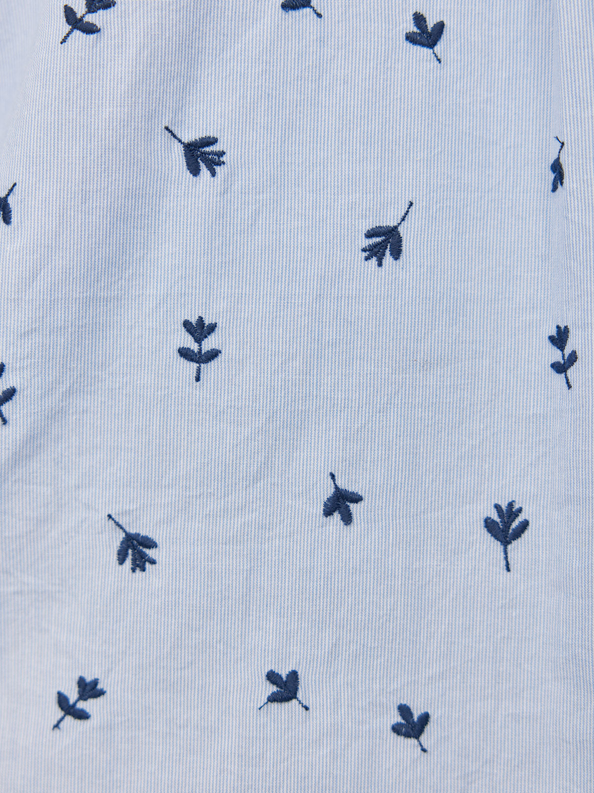 Sandra Embroidered Stripe Shirt - Blue & White
