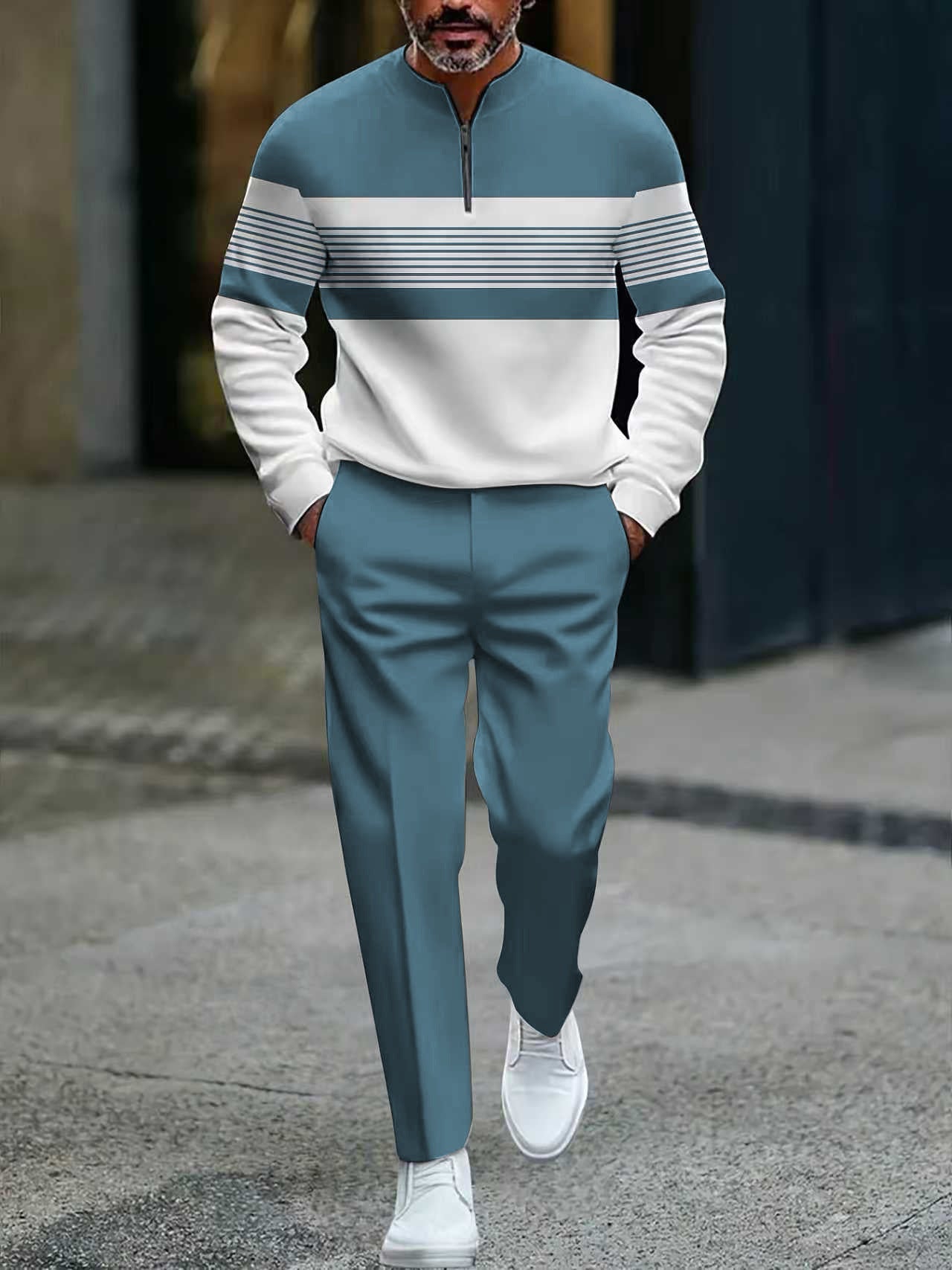 Timeless Zip-Neck Knit Sweater | Elvara House