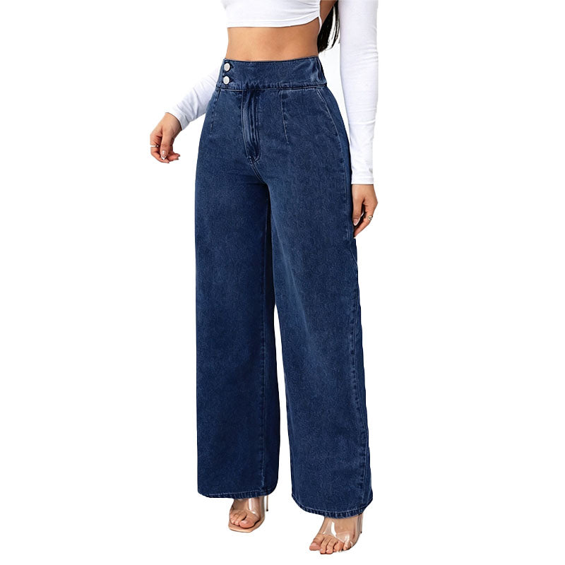 Vaqueros Wide-Leg Denim de Tiro Alto