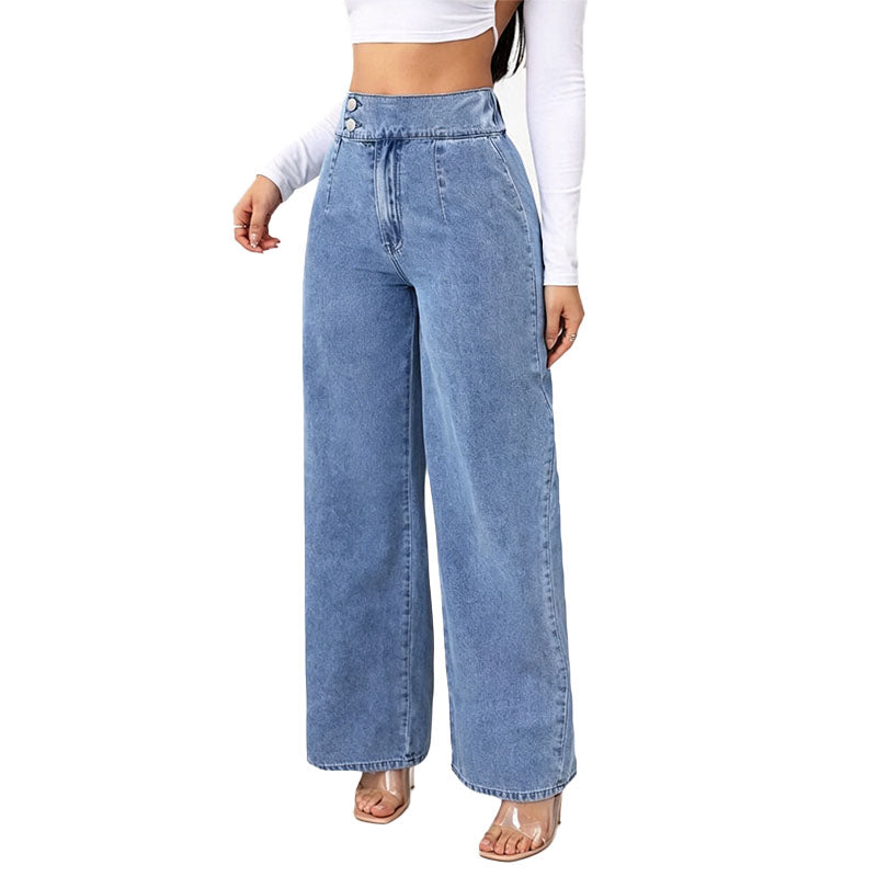 Vaqueros Wide-Leg Denim de Tiro Alto