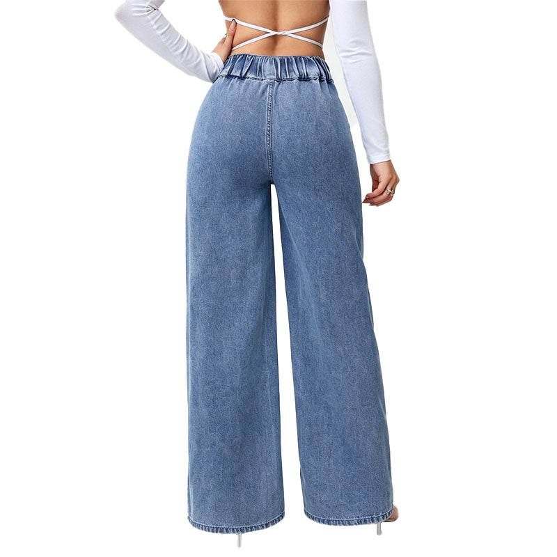 Vaqueros Wide-Leg Denim de Tiro Alto