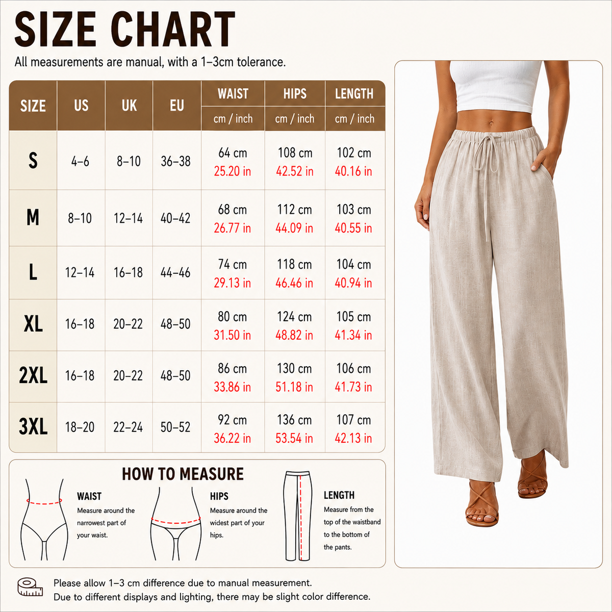 Pantalón Wide-Leg Mezcla de Lino
