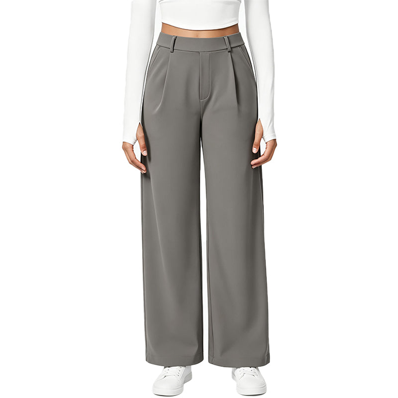 Pantalón Tailored Wide-Leg de Tiro Alto