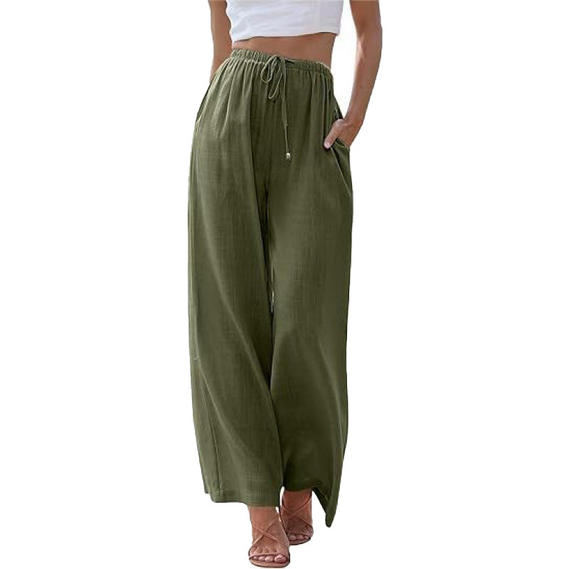 Pantalón Wide-Leg Mezcla de Lino