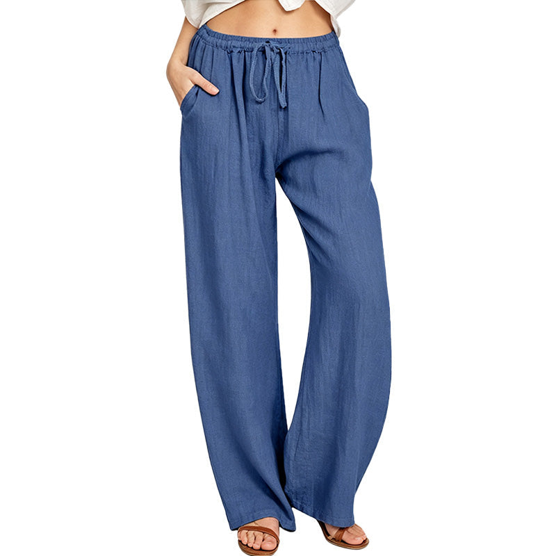 Pantalón Wide-Leg Mezcla de Lino