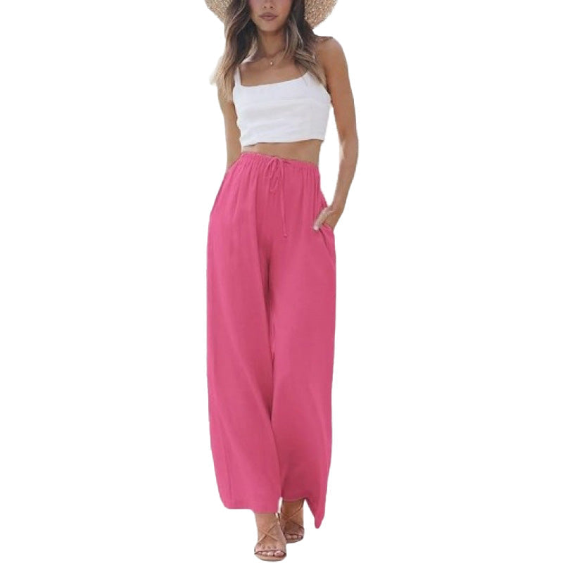 Pantalón Wide-Leg Mezcla de Lino
