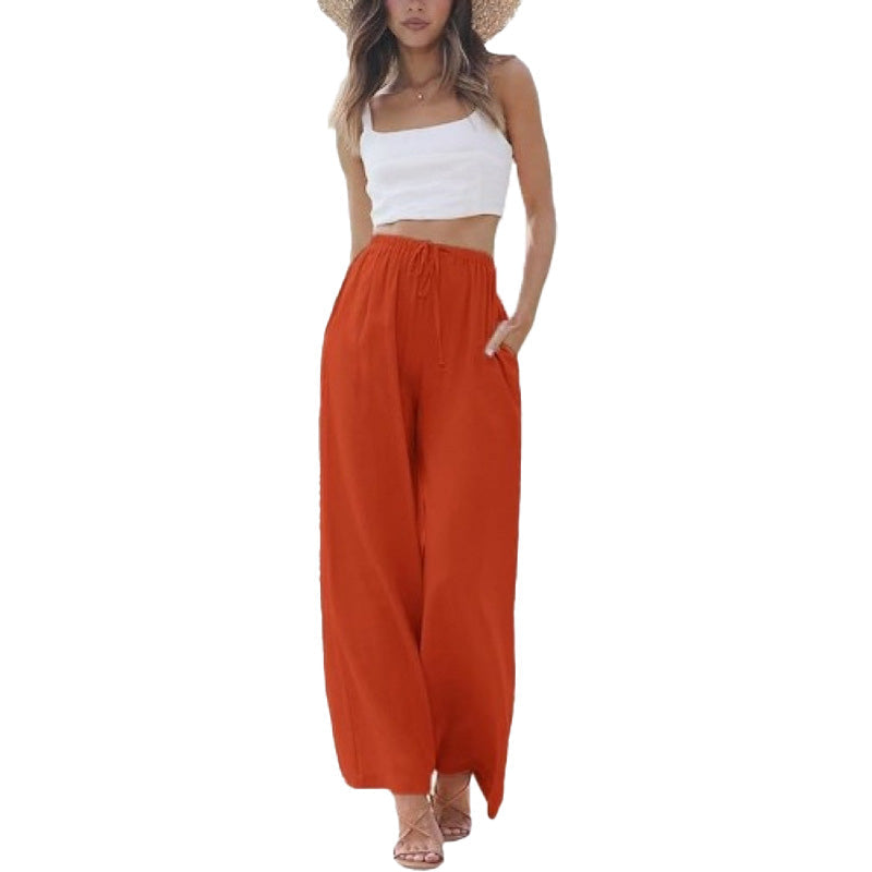 Pantalón Wide-Leg Mezcla de Lino
